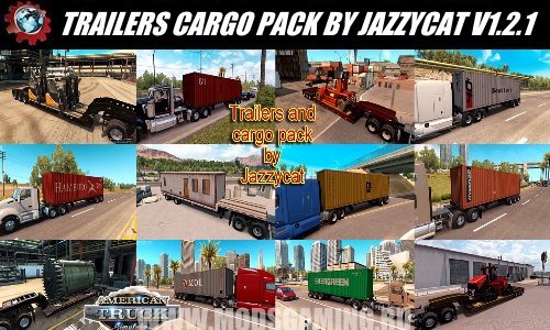 American Truck Simulator download mod PAK trailers TRAILERS AND CARGO PACK BY JAZZYCAT V1.2.