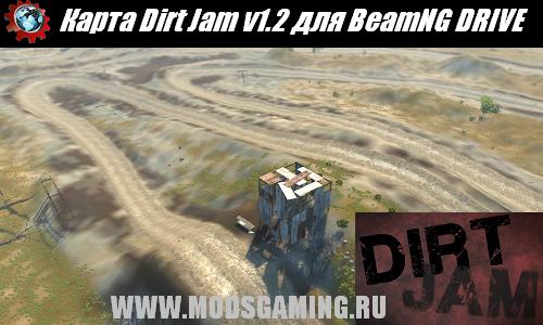 BeamNG DRIVE скачать мод карта Dirt Jam v1.2(Motocross Style Racing Track)