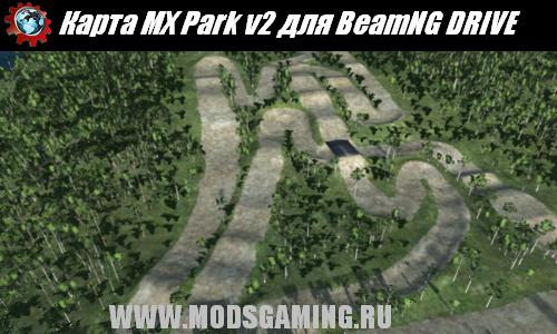 BeamNG DRIVE скачать мод карта MX Park v2 (HillSide Motocross)