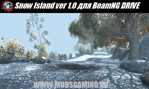 BeamNG DRIVE скачать мод карта Snow Island ver 1.0