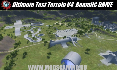 BeamNG DRIVE download mod map Ultimate Test Terrain V4