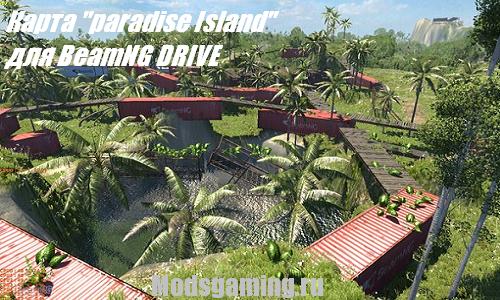 Скачать мод для BeamNG DRIVE 2013 Карта paradise Island
