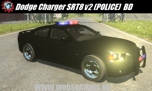 BeamNG DRIVE download mod car Dodge Charger SRT8 v2 (POLICE)