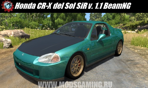 BeamNG DRIVE download mod car Honda CR-X del Sol SiR vers. eleven