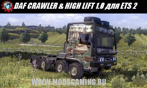 Euro Truck Simulator 2 скачать мод грузовик DAF CRAWLER & HIGH LIFT 1.0 V1.8.X