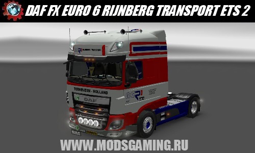 Euro Truck Simulator 2 скачать мод грузовик DAF FX EURO 6 RIJNBERG TRANSPORT