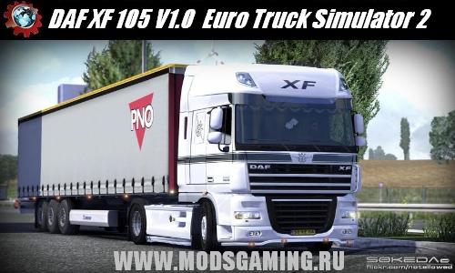Euro Truck Simulator 2 скачать мод грузовик DAF XF 105 V1.0