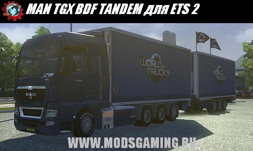 Euro Truck Simulator 2 скачать мод грузовик MAN TGX BDF TANDEM