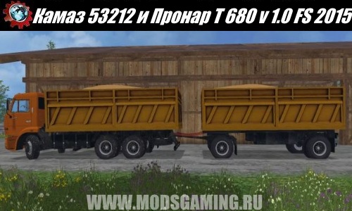 Farming Simulator 2015 download mod Truck Kamaz 53212 and PRONAR T 680 v 1.0