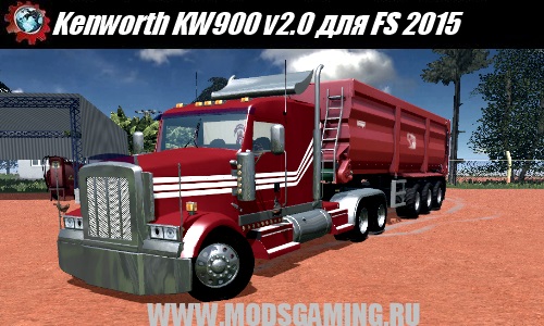 Farming Simulator 2015 download mod truck Kenworth KW900 v2.0