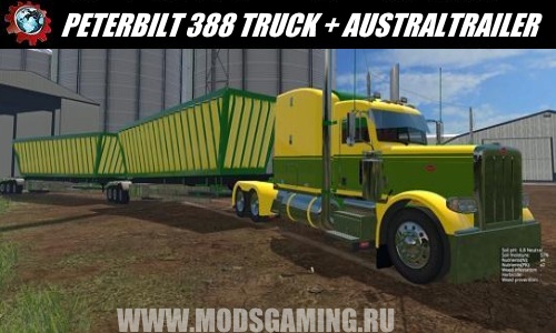 Farming Simulator 2015 download mod Truck PETERBILT 388 TRUCK + AUSTRALIA TRAILER