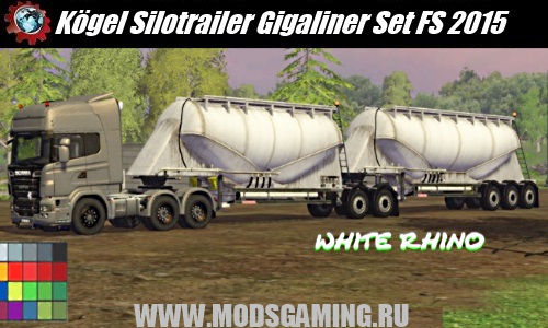 Farming Simulator 2015 download mod truck Kögel Silotrailer Gigaliner Set