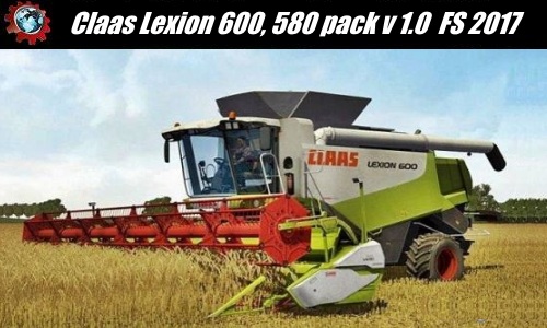 Farming Simulator 2017 download mod Harvester Claas Lexion 600, 580 pack v 1.0
