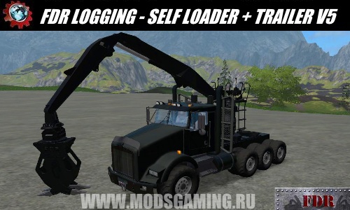 Farming Simulator 2017 download mod Truck FDR LOGGING - SELF LOADER + TRAILER V5