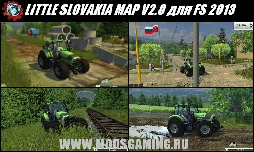 Farming Simulator 2013 скачать мод карта LITTLE SLOVAKIA MAP V2.0