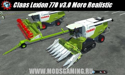 Farming Simulator 2013 скачать мод комбайн Claas Lexion 770 v3.0 More Realistic