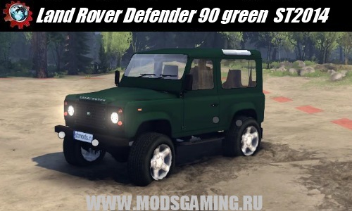 SPIN TIRES 2014 download mod car Land Rover Defender 90 green