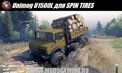 SPIN TIRES download mod truck Unimog U1500L