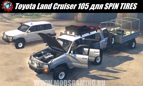 SPIN TIRES download mod SUV Toyota Land Cruiser 105, 03/03/16