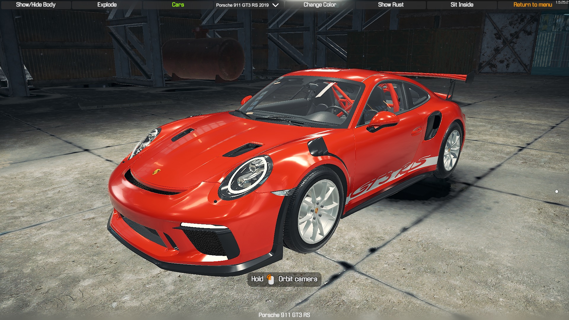 Мод автомобиль Porsche 911 GT3 RS для Car Mechanic