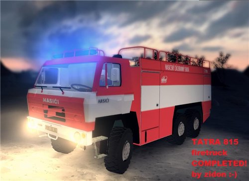 Мод TATRA 815 Пожарная для Spin Tires Level Up 2011 Скачать