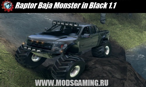 Spin Tires v1.5 скачать мод Raptor Baja Monster in Black 1.1