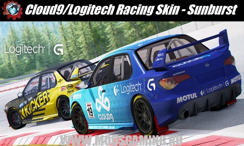 BeamNG DRIVE mod download Cloud9 / Logitech Racing Skin - Sunburst