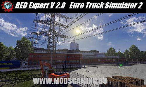 Euro Truck Simulator 2 скачать мод RED Expert V 2.0