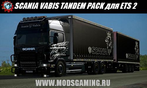 Euro Truck Simulator 2 скачать мод грузовик SCANIA VABIS TANDEM PACK
