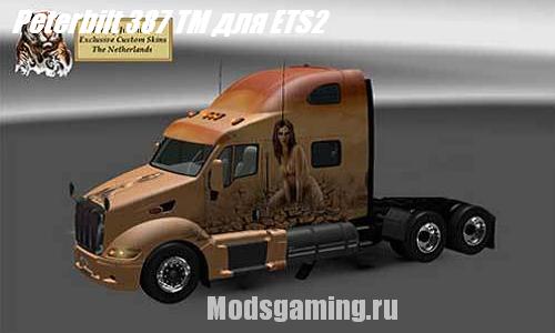 Скачать мод для Euro Truck Simulator 2 грузовик Peterbilt 387 TM
