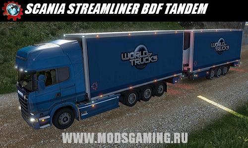 Euro Truck Simulator 2 скачать мод грузовик SCANIA STREAMLINER BDF TANDEM