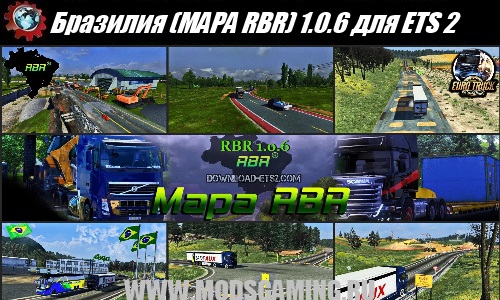Euro Truck Simulator 2 download mod map of Brazil (MAPA RBR) 1.0.6