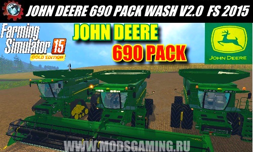 Farming Simulator 2015 download mod Combines JOHN DEERE s690 PACK WASH V2.0