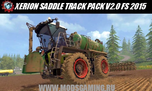 Farming Simulator 2015 download mod manure spreader XERION SADDLE TRACK PACK V2.0