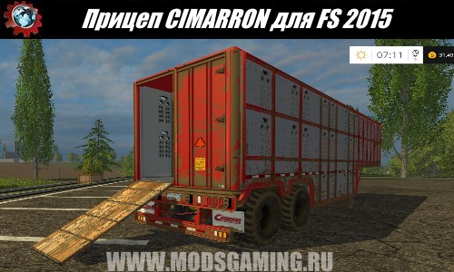 Farming Simulator 2015 download modes trailer for transportation of cattle CIMARRON