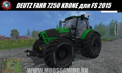 Farming Simulator 2015 download mod tractor DEUTZ FAHR 7250 KRONE