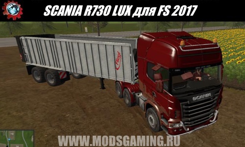 Farming Simulator 2017 download mod truck SCANIA R730 LUX