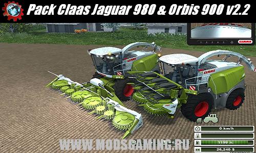 Farming Simulator 2013 скачать мод комбайн Pack Claas Jaguar 980 & Orbis 900