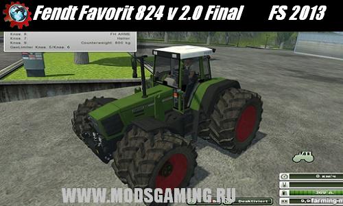 Farming Simulator 2013 скачать мод Fendt Favorit 824 v 2.0 Final