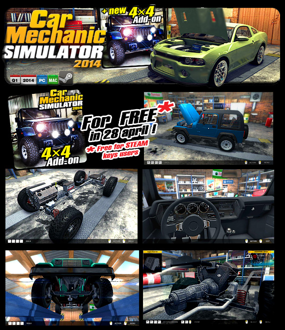 Car Mechanic Simulator 2014 бесплатный DLS CMS 2014 - 4x4