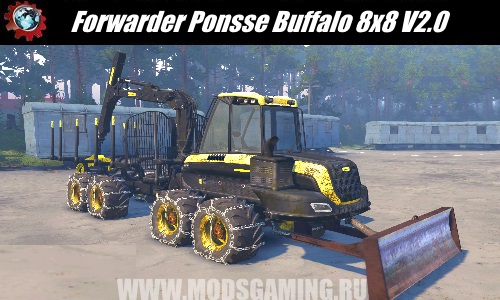 SPIN TIRES download mod tractor Forwarder Ponsse Buffalo 8x8 V2.0
