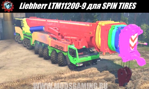 SPIN TIRES download mod crane Liebherr LTM 11200-9