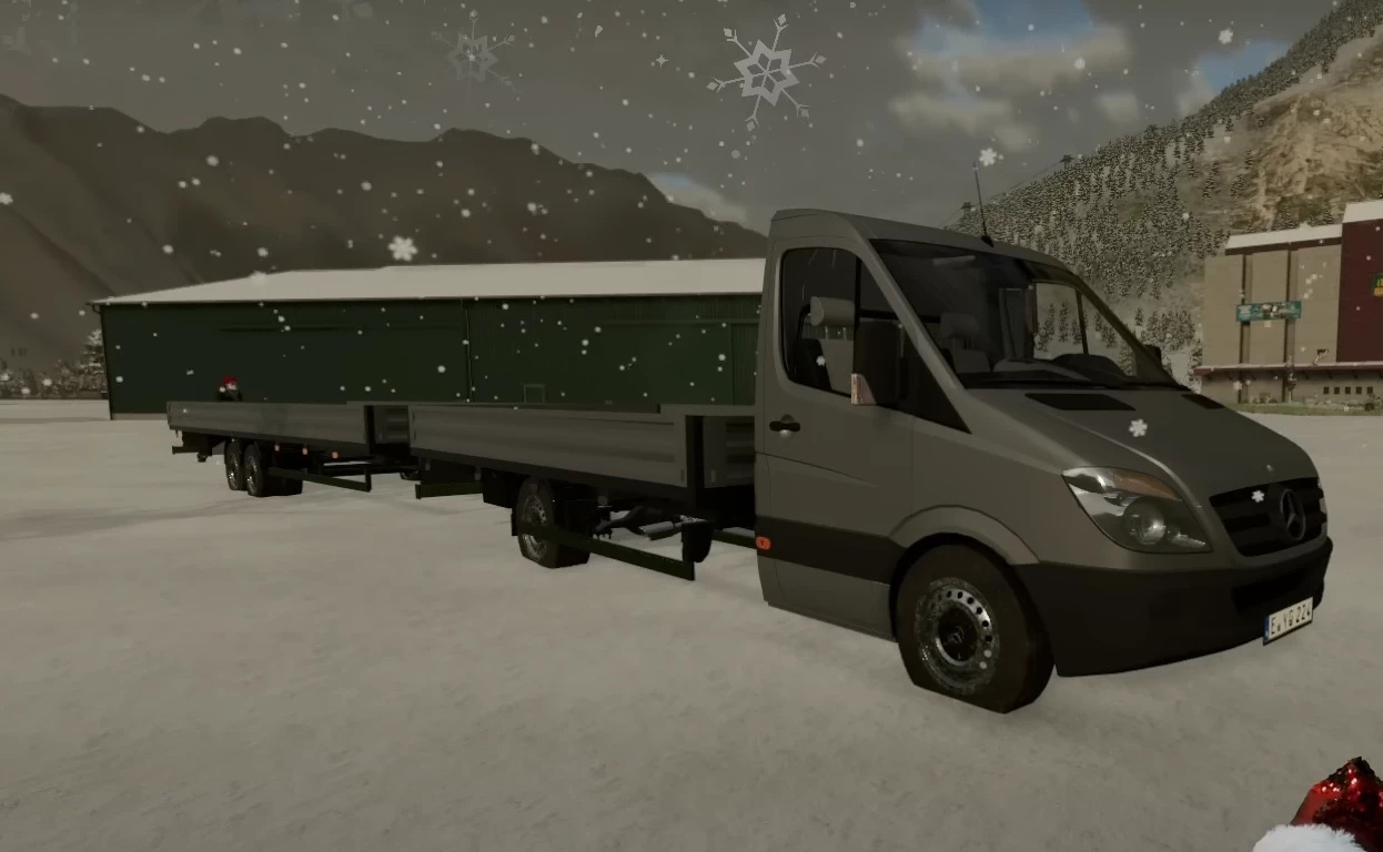 Moд Mercedes Sprinters And Trailers V1000 для Farming Simulator 2022 Fs 22 Грузовики 7734