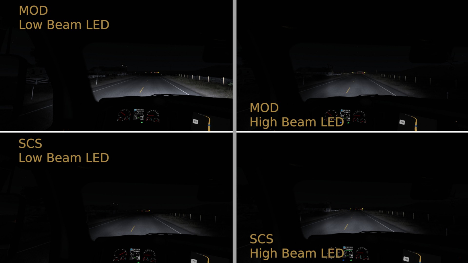 МОД Headlights for SCS trucks v1.46 ДЛЯ AMERICAN TRUCK SIMULATOR ATS