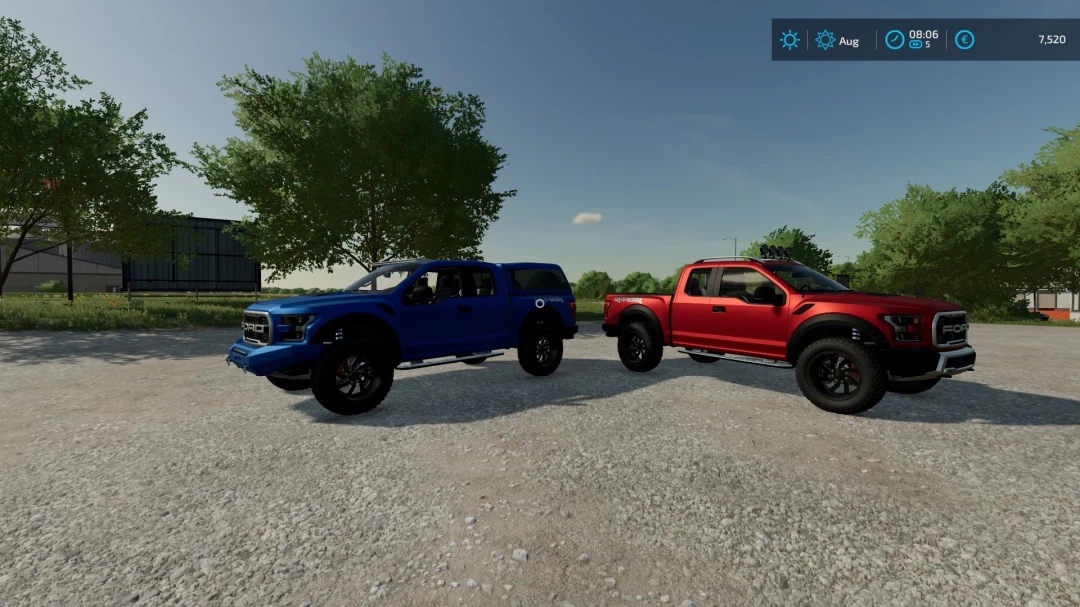 Moд 2017 Ford F150 Raptor V1000 для Farming Simulator 2022 Fs 22 Автомобили легковые 7222