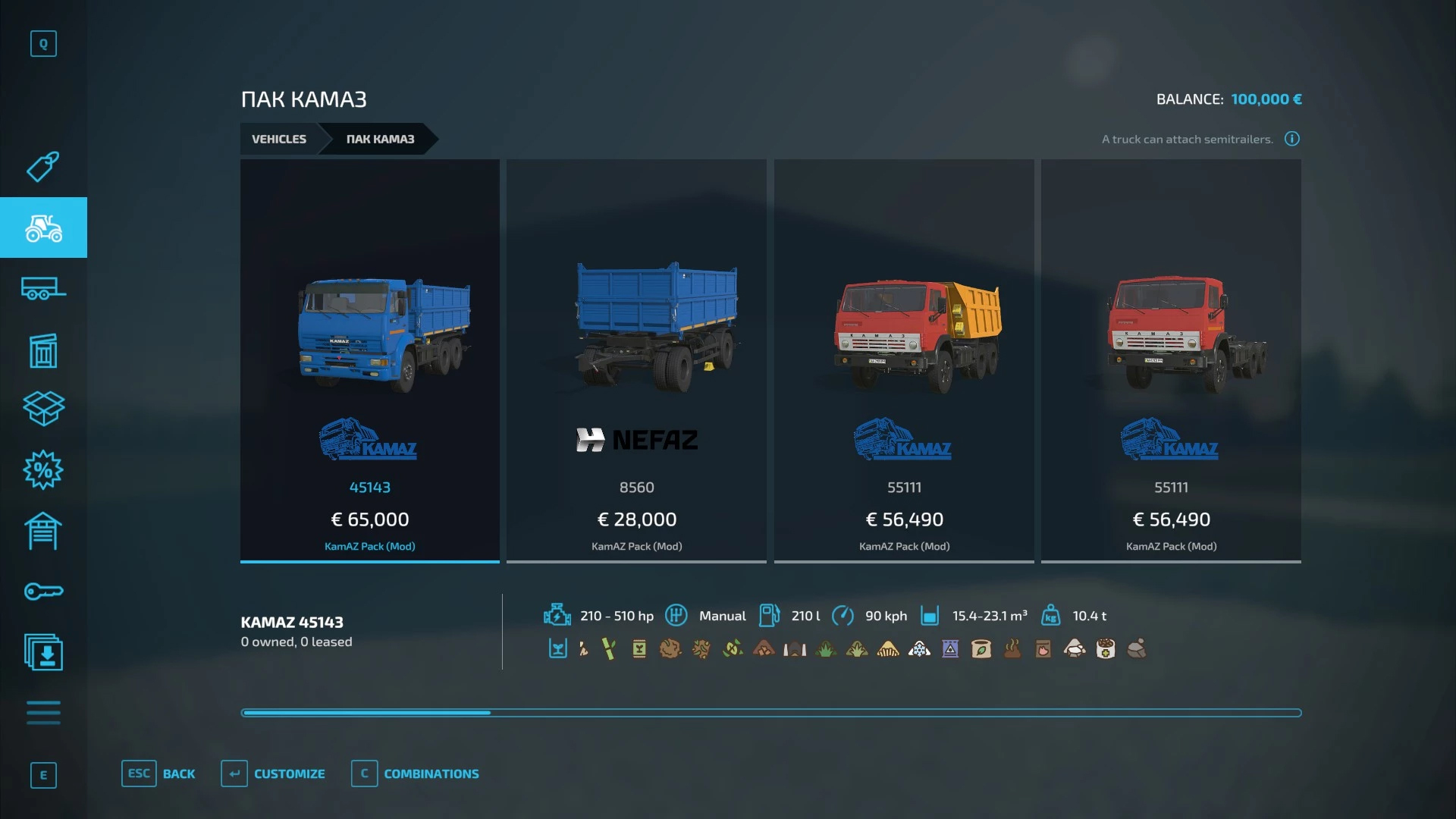 МОД KAMAZ PACK V1.0.0.0 ДЛЯ FARMING SIMULATOR 2022 - FS 22 Другие моды  <!--if(Farming Simulator 22)-->- Farming Simulator 22<!--endif--> - Моды -  MODSGAMING.RU - Моды для FS 19, SpinTires, BeamNG, ETS2