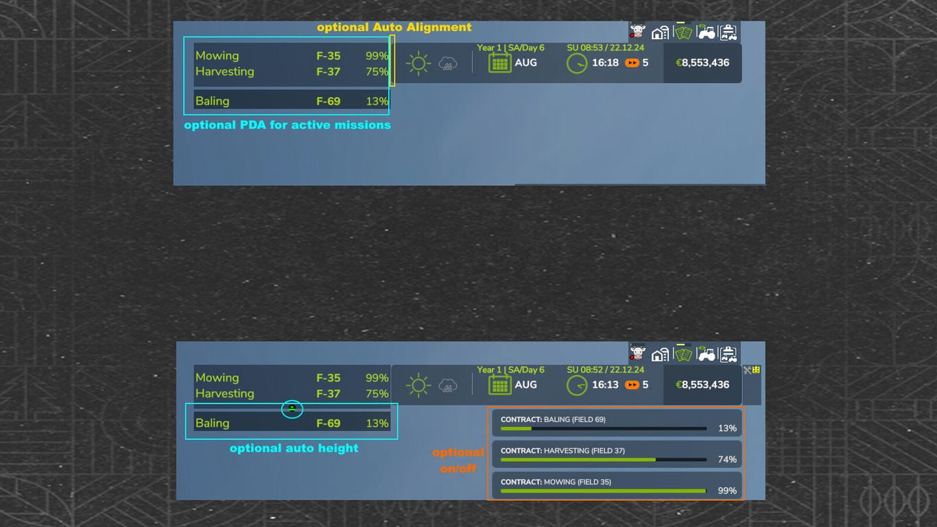 МОД Missions Display v1.0.0.1 (1.6.x) ДЛЯ FARMING SIMULATOR 2025 thumbnail 2