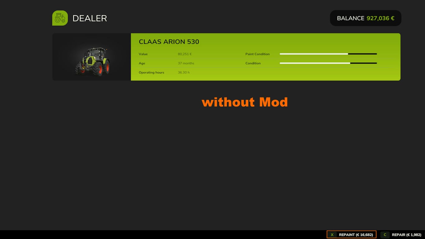 МОД AutoRepaint FS25 v1.0.0.0 (1.9.x) ДЛЯ FARMING SIMULATOR 2025 thumbnail 2