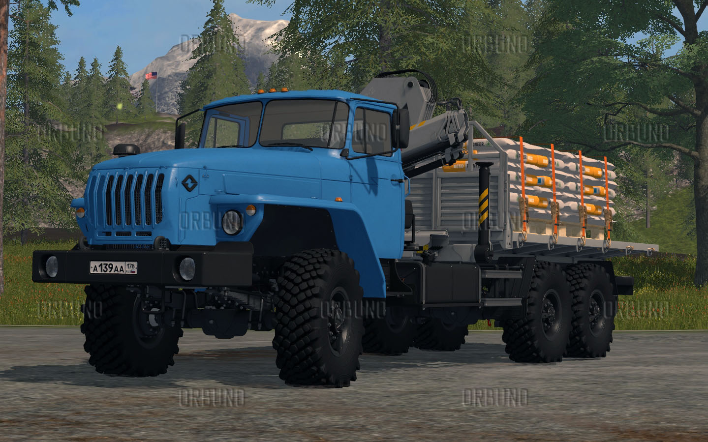 Мод Урал-4320-60 Манипулятор версия 1.0.1.1 для Farming Simulator 2017