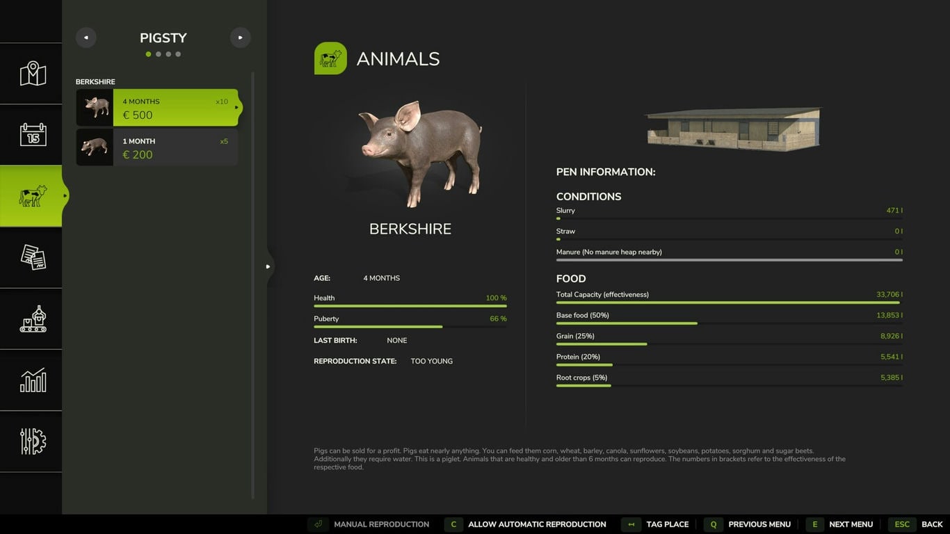МОД Enhanced Animal System FS25 v1.0.1.0 (1.13.x) ДЛЯ FARMING SIMULATOR 2025 thumbnail 3